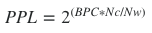 Perplexity Formula